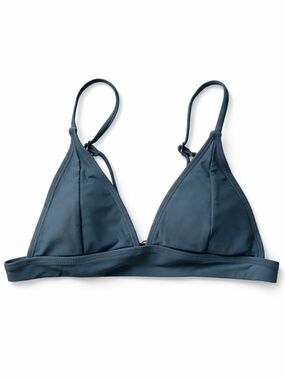 4/$20➡️  Zaful Slate Blue Triangle Bikini Top – Size Small GUC